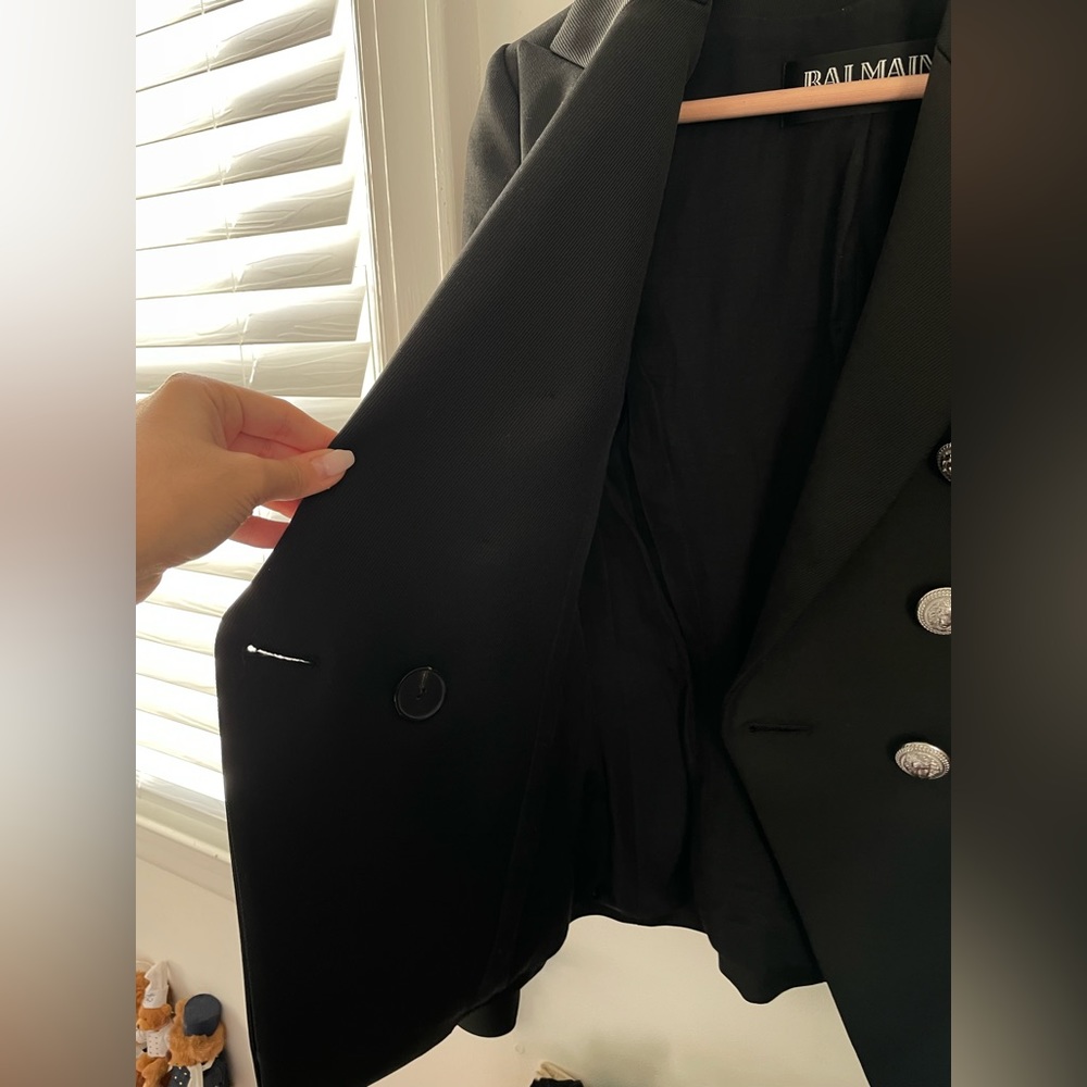 Authentic Balmain Double Breasted Wool Twill Blaz… - image 2